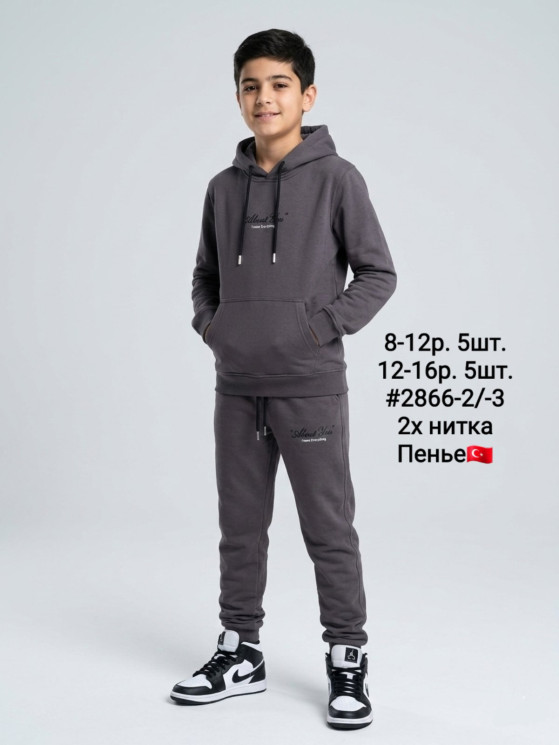 Костюм дитячий для хлопців двонитка,пеньє м.2866-3  (р: 12-16 років)  в упаковці 5 штук  №764318 - AMZ SE831