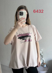 Футболка жіноча, трикотаж, м.6432 (р. 48-50;52-54 ), 8 кольорів, в упаковці 2 штуки №326147
