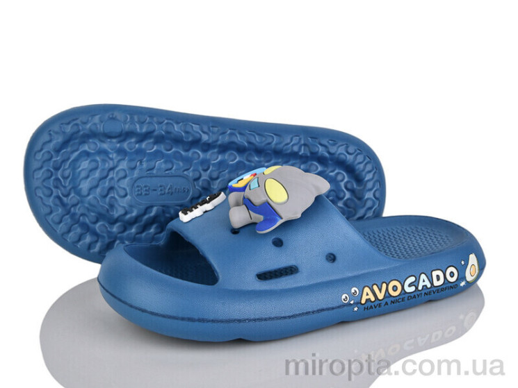 Шльопанці 2406 blue р: 33-38, в упаковці: 6 пар, купити тільки гуртом - 1087873