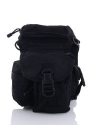 Сумка-рюкзак чоловіча чорного кольору 008-3 black (р. 30*6*16 см) №528837