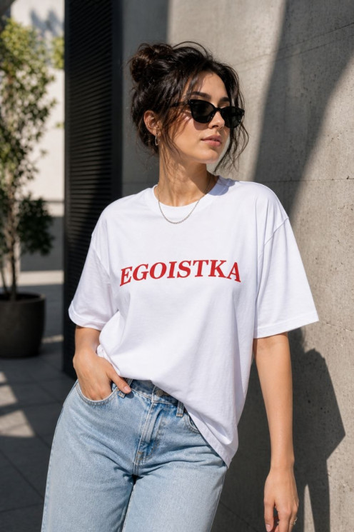 Футболка жіноча "EGOISTKA" турецький трикотаж кулір м. 4269 (р: 42-46, 46-50) №823058 - 