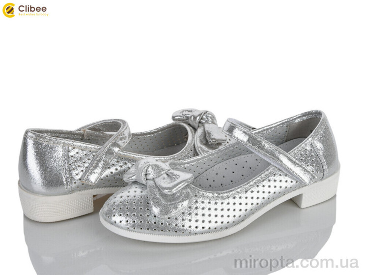 Туфлі D105 silver р: 32-37, в упаковці: 6 пар, купити тільки гуртом - 444215