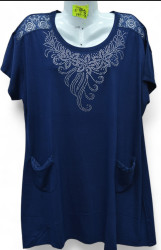 Футболка жіноча, трикотаж (р. 3XL-6XL ), мікс кольорів, в упаковці 5 штук №313925