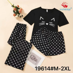 Піжама жіноча трикотаж м.19614 (Розмір: M-2XL) в упаковці 4 штуки №757460