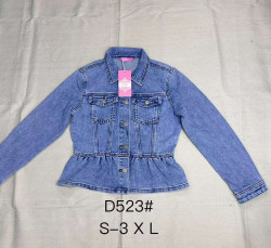 Джинсова Куртка жіноча м.523 (р:S-3XL) в упаковці 6 штук  №761149