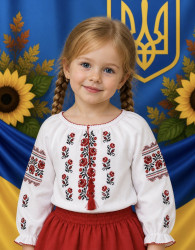 Вишиванка дитяча, паплін (розміри: зріст 98-116 ), в упаковці 4 штуки №343311