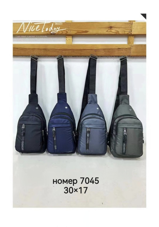 Сумка слінг чоловіча "7045" текстиль (р. 30*17см) №358159 - Tessa272