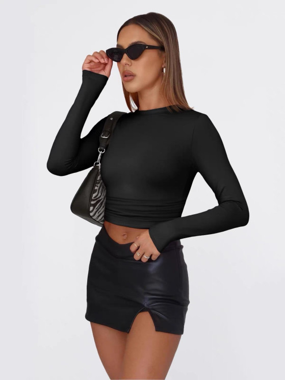 Лонгслів жіночий, трикотаж (р: one size) 3 кольори, в упаковці 5 шт. №386068 - Mercury SE927