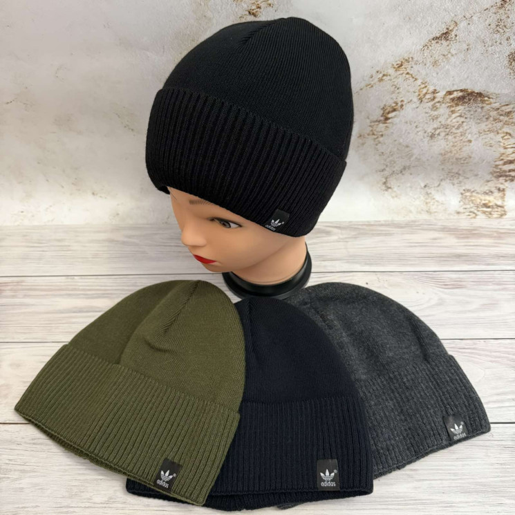 Шапка чоловіча "Adidas" (р: 56-58) мікс кольорів, в упаковці 5 шт. №376259 - Koroleva 470