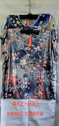 Футболка жіноча, трикотаж (р. 4XL-8XL ), мікс кольорів, в упаковці 6 штук №328630
