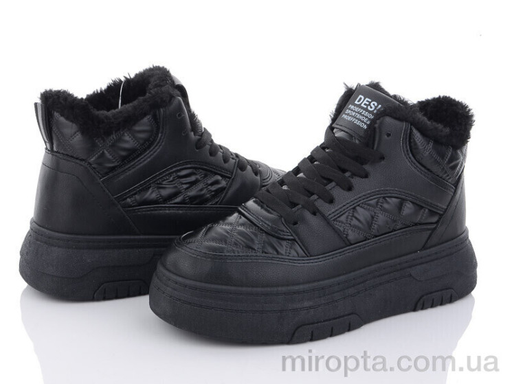 Черевики 149-16 black р: 36-41, в упаковці: 8 пар, купити тільки гуртом - 898517