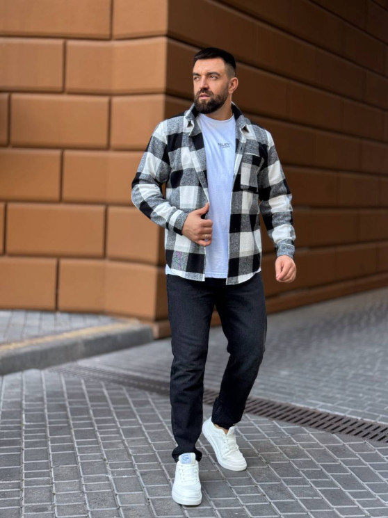 Сорочка чоловіча, байка двостороння, м. 1048 (р: M, L, XL, XXL) №714339 - Vitvelli RZ3646 м. 1048