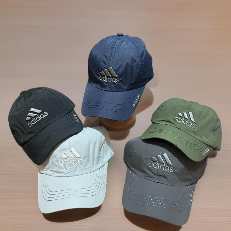Кепка чоловіча "Adidas" плащівка (р: 56-58) мікс кольорів, в упаковці 5 шт. №369153 - Koroleva 470