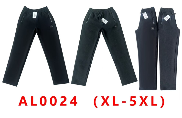 Спортивні штани чоловічі, трикотаж, байка, м.AL0024 (Розмір: XL-5XL ), 2 кольори, в упаковці 5 шт. №333678 - Vanda SE1013