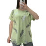 Футболка  жіноча на зв'язці котон  м.25312  (р. L-2XL)  7 кольорів  в упаковці 3 штуки  №753247 - Smile RZ 4457