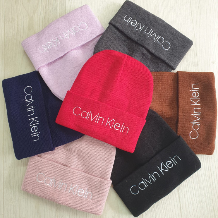 Шапка чоловіча Calvin Klein, віскоза (р: 56-62) мікс кольорів, в упаковці 5 шт. №380080 - Ventil SE 939