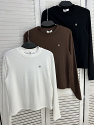Лонгслів жіночий "509" трикотаж (р: one size) 3 кольори, в упаковці 5 шт. №386069
