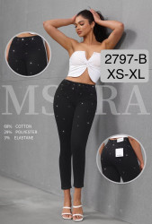 Джинси жіночі американка стрейч стрази м. 2797-B (р:XS-XL) в упаковці 6 штук №761599