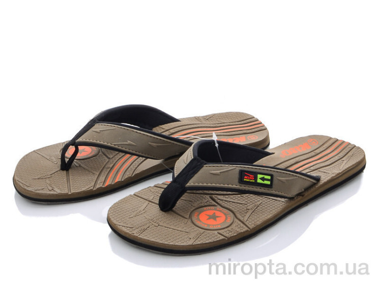 Шльопанці KME758 camel р: 40-43, в упаковці: 6 пар, купити тільки гуртом - 485452
