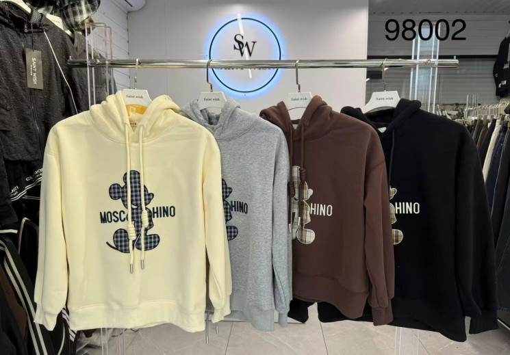 Кофта жіноча трьохнитка на мікрохутрі м.98002 (Розмір:Оверсайз) мікс кольорів в упаковці 3 штуки №764698 - Saint Zel3317