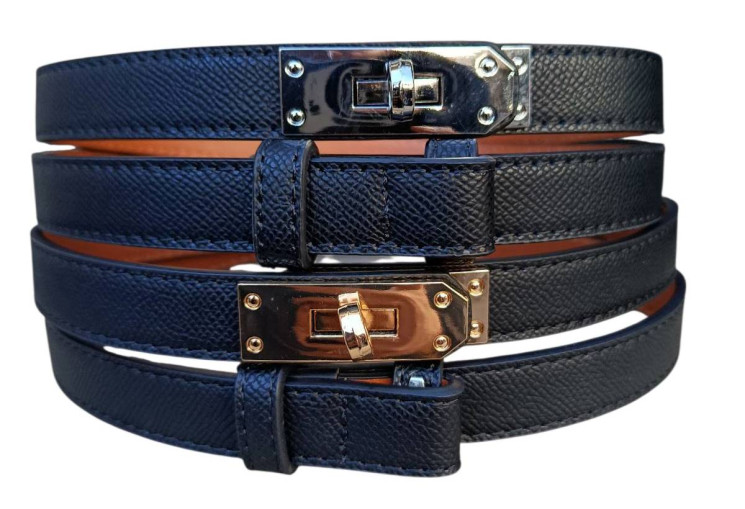 Ремінь жіночий Hermes Helly, штучна шкіра (Розмір: ширина - 20 мм, довжина - 105-120 см ), 2 кольори  №337192 - 