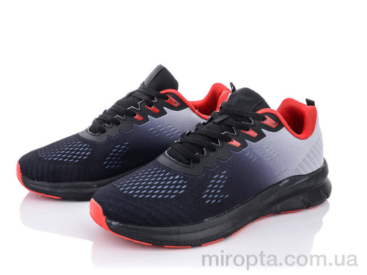 Кросівки 24-152 black-red р: 40-45, в упаковці: 8 пар, купити тільки гуртом - 754092