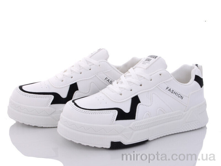 Кросівки 45-97 white-black р: 37-41, в упаковці: 8 пар, купити тільки гуртом - 868962