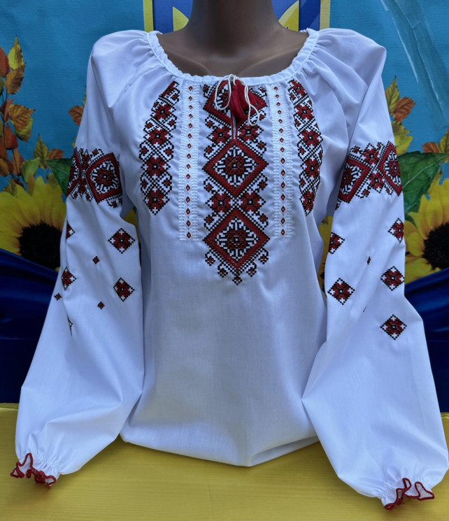 Вишиванка дитяча, паплін (розміри: зріст 152-170), в упаковці 4 штуки №309615 - Delux 909