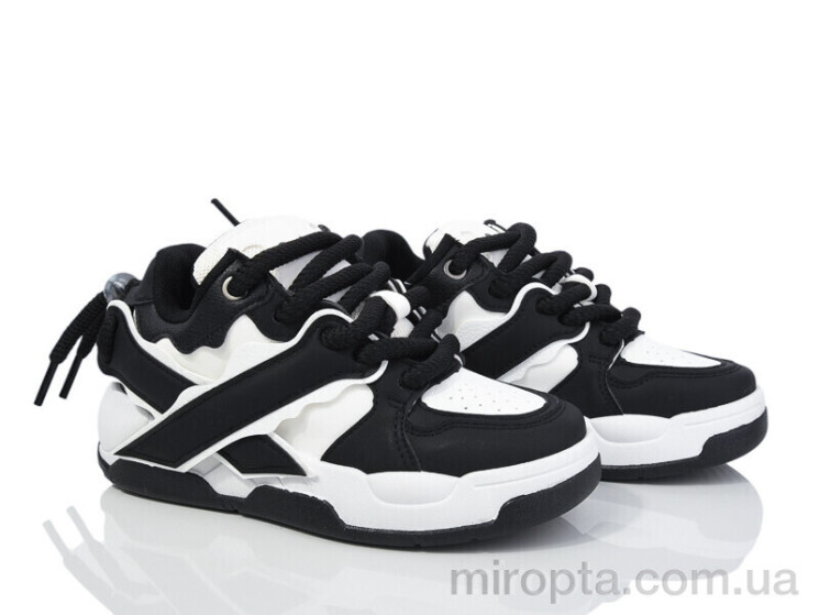 Кросівки 172-44 white-black р: 36-41, в упаковці: 8 пар, купити тільки гуртом - 974329