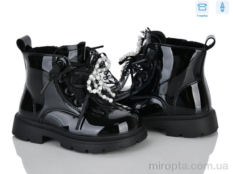 Черевики ABQ1601P black р: 22-27, в упаковці: 6 пар, купити тільки гуртом - 1201942