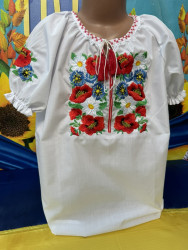 Вишиванка дитяча, паплін (розміри: зріст 122-146), в упаковці 5 штук №319110