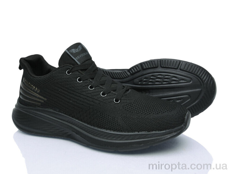 Кросівки 2323 black р: 41-45, в упаковці: 8 пар, купити тільки гуртом - 1216989