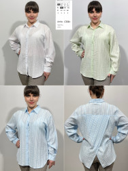 Сорочка жіноча "С330" коттон (р: XL,2XL,3XL,4XL) 3 кольори, в упаковці 4 шт. №366192