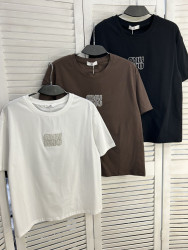 Футболка жіноча "2196" котон (р: one size) 3 кольори, в упаковці 5 шт. №385957