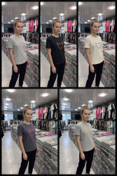 Футболка жіноча, котон, м.ANDIN 3420 (розмір: 46-54), 5 кольорів, в упаковці 5 штук №342679