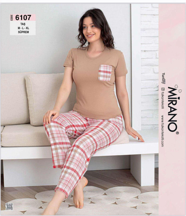 Піжама жіноча "6107" бавовна (р: М,L,XL) 2 кольори, в упаковці 3 шт. №364916 - DisneyOpt SE893