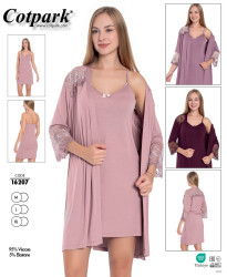 Комплект двійка жіночий, віскоза, м.16207 (Розмір: M-XL), 3 кольори, в упаковці 3 штуки №324708