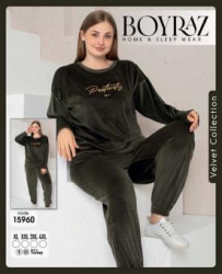 Піжама жіноча "15960" велюр (р: XL,2XL,3XL,4XL) в упаковці 4 шт. №361196