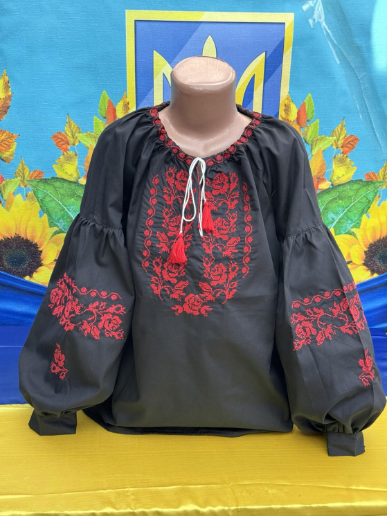 Вишиванка дитяча, паплін (розміри: зріст 122-146), в упаковці 5 штук №309616 - Delux 909