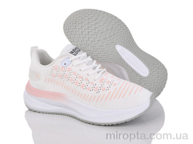 Кросівки 182-52 white-pink р: 36-41, в упаковці: 8 пар, купити тільки гуртом - 1058422