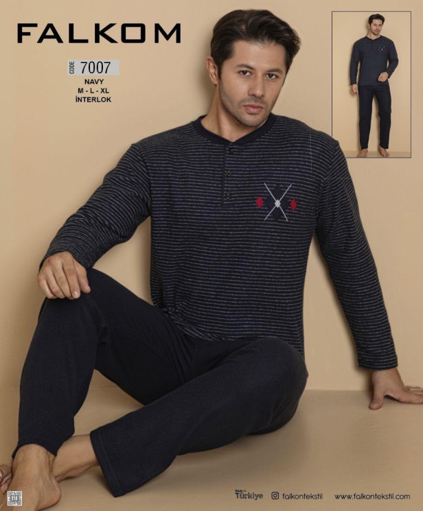 Піжама чоловіча "7007" інтерлок (р: M,L,XL) в упаковці 3 шт. №377101 - DisneyOpt SE893