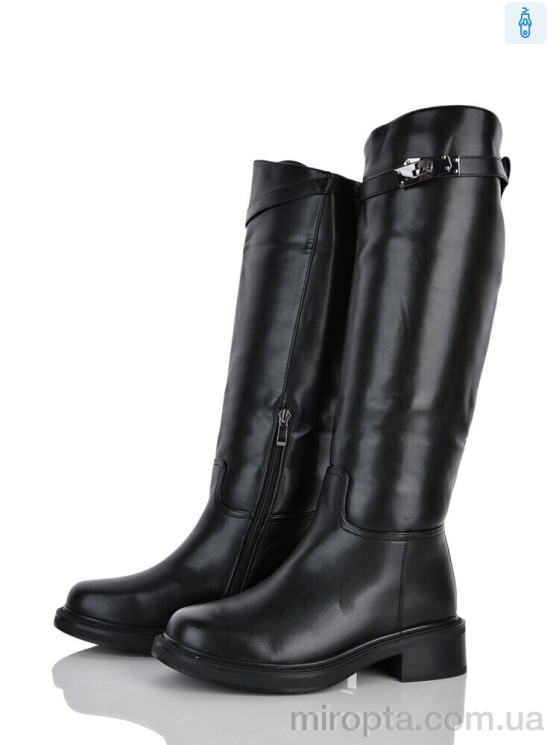 Чоботи 708-200 black р: 36-41, в упаковці: 6 пар, купити тільки гуртом - 1204171