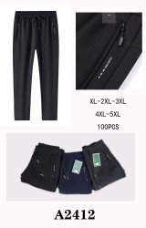 Спортивні штани чоловічі, трикотаж, фліс, м.А2412 (р: XL-5XL), 3 кольори, в упаковці 5 шт. №333761