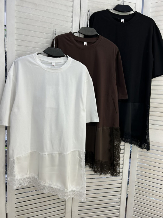 Футболка жіноча "2283" котон (р: one size) 3 кольори, в упаковці 5 шт. №385897 - Mercury SE927