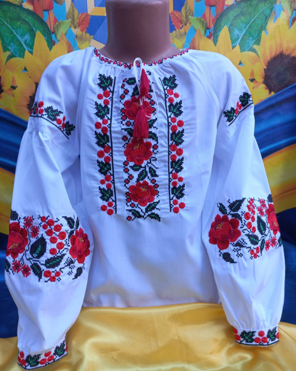 Вишиванка дитяча (розміри: зріст 122-146) в упаковці 5 штук №305063 - Delux 909