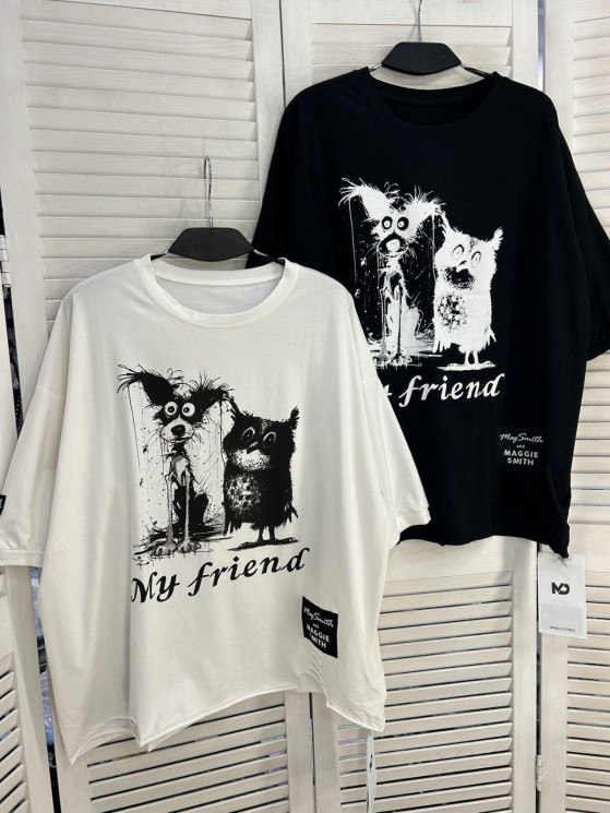 Футболка жіноча "6778" котон (р: one size) 2 кольори, в упаковці 5 шт. №386063 - Mercury SE927