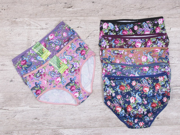 Труси жіночі "6521" (р:52-58) в уп 12 шт різного кольору №151058 - Shawls PO548 (vyh naMylku)