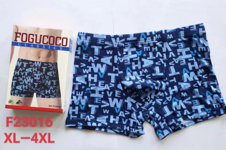 Труси чоловічі, котон, м.F23016 (розмір: XL-4XL), мікс кольорів, в упаковці 24 шт. №321423 - Lilu 230/237