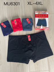 Труси чоловічі, котон, м.MU6301 (розмір: XL-4XL), мікс кольорів, в упаковці 24 шт. №331624