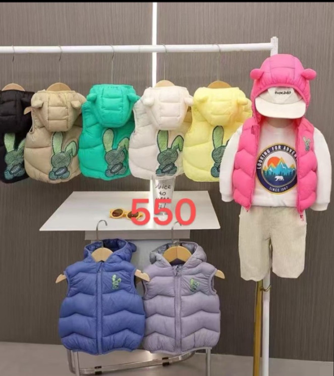 Жилетка дитяча "550" (р: 90-130см) 8 кольорів, в упаковці 5 шт. №374335 - Evand SE971